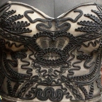 特种混合绣、盘带绣、绳绣、绳带绣